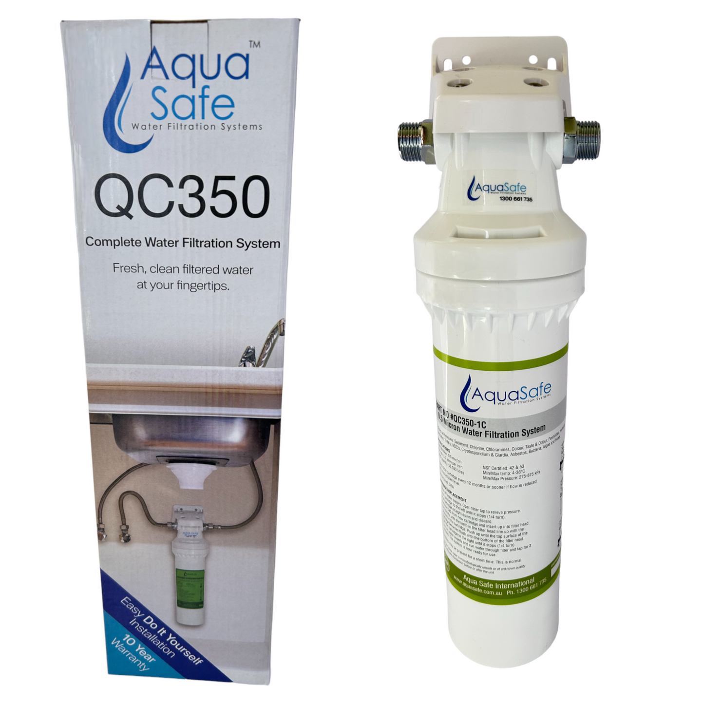 AquaSafe QC350-1 Single Under bench Water Filter System