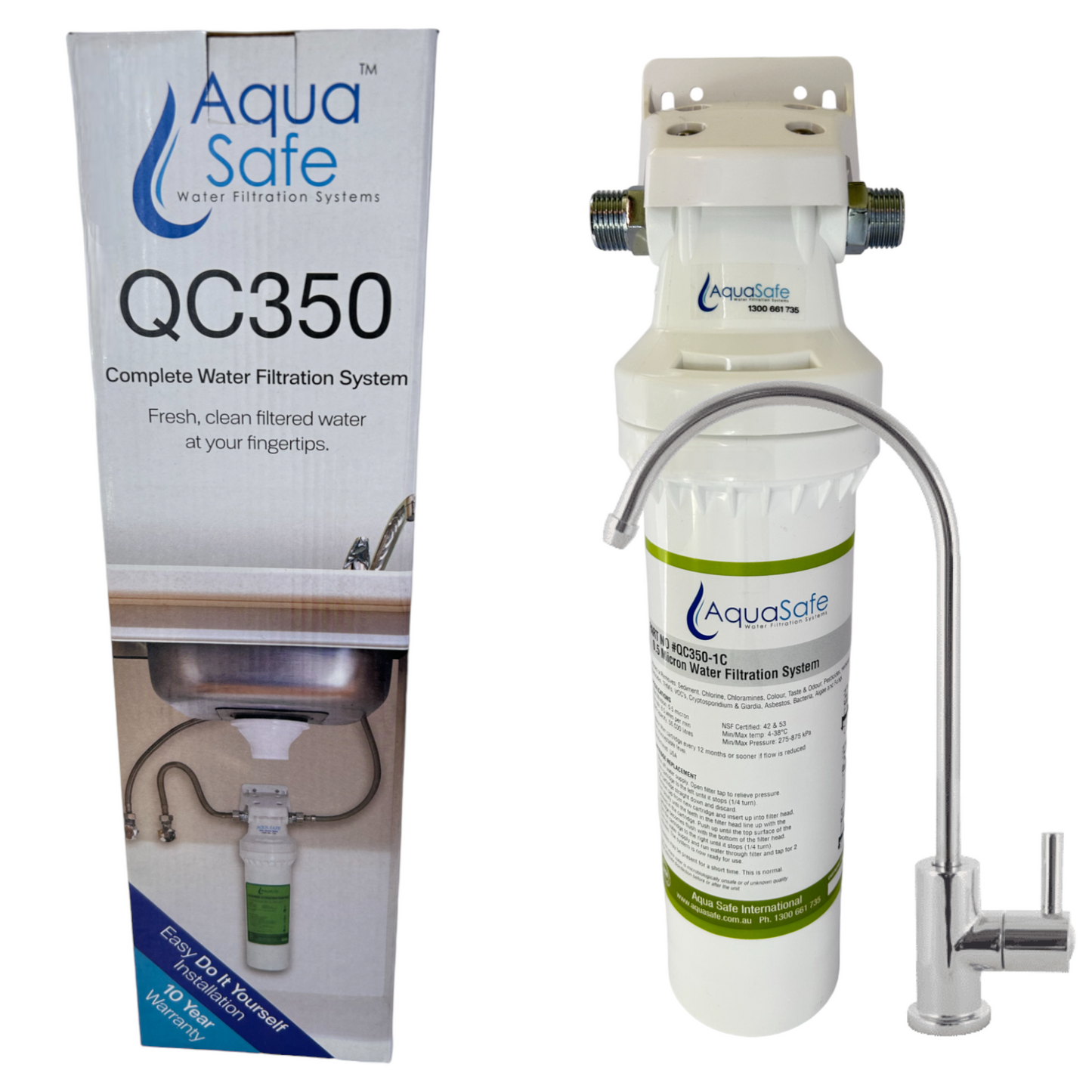 AquaSafe QC350-1E Single Under bench Water Filter System