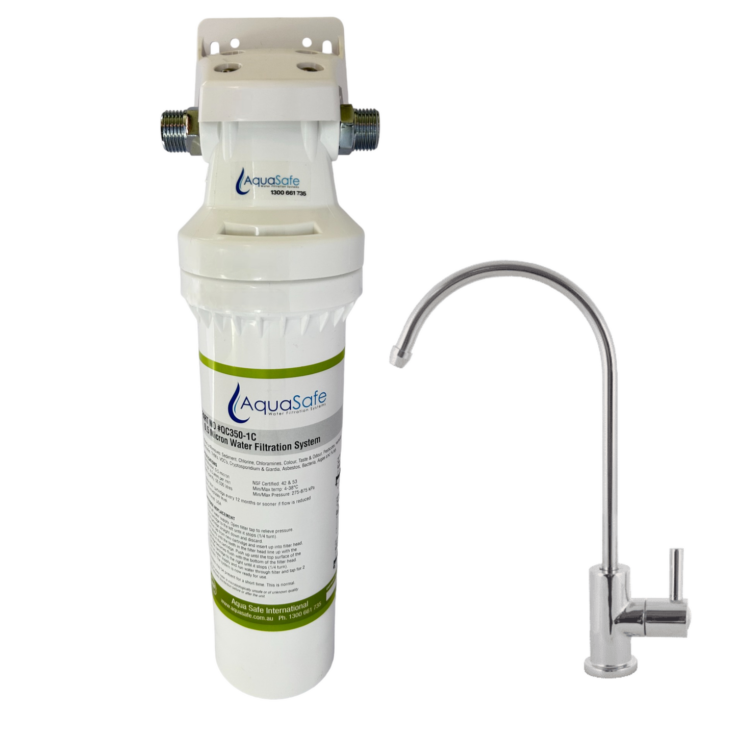 AquaSafe QC350-1E Single Under bench Water Filter System