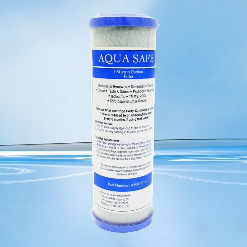 AquaSafe AS001C10 10" Universal Carbon Block 1 Micron