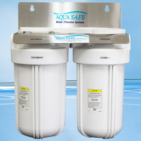 AquaSafe AS300 10" Big White Twin Whole of House Filtration System