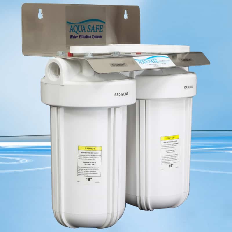 AquaSafe AS300 10" Big White Twin Whole of House Filtration System