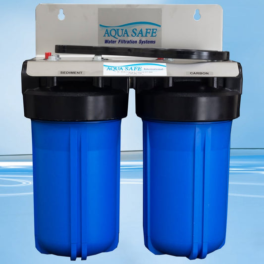 AquaSafe AS305 10" Big Blue Twin Whole of House Filtration System