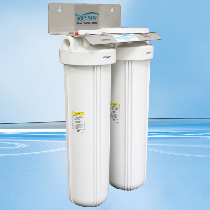 AquaSafe AS400 20” Big White Twin Whole of House Filtration System