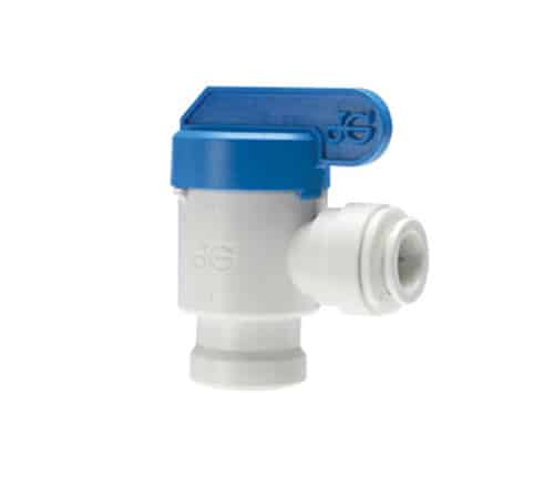 John Guest 1/4" Tube x 1/4" NPTF Female Shut Off Valve PPSV500822W