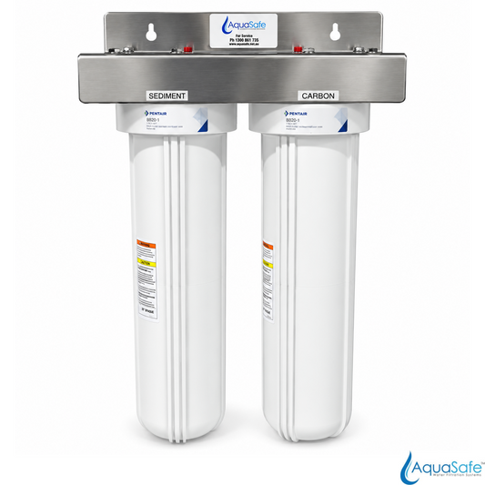 AquaSafe AS400 20” Big White Twin Whole of House Filtration System
