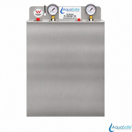 AquaSafe Twin 20" Filtration System with Stainless Steel Stand and Cover