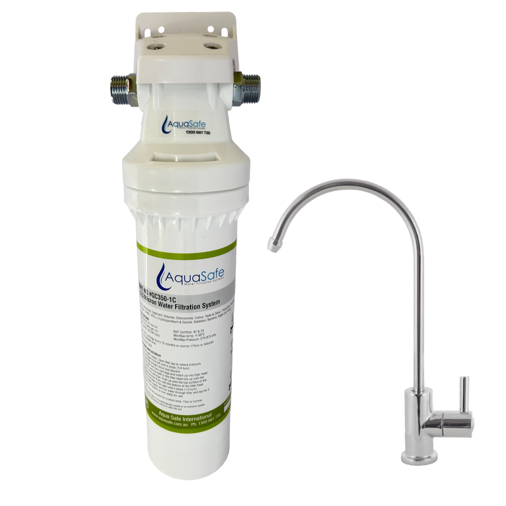 AquaSafe QC3501E Single Under bench Water Filter System