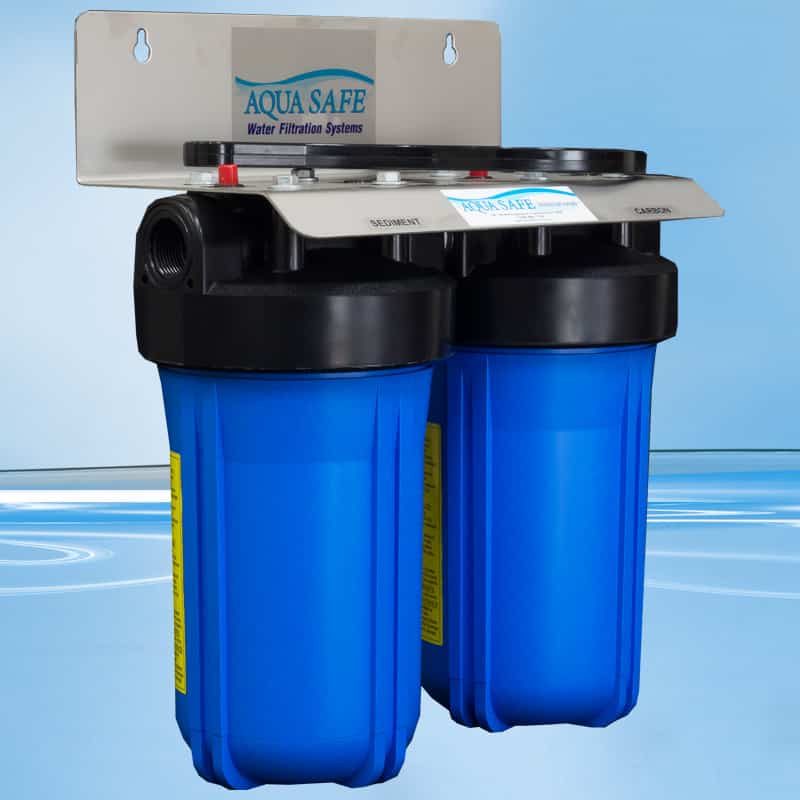 AquaSafe AS305 10" Big Blue Twin Whole of House Filtration System