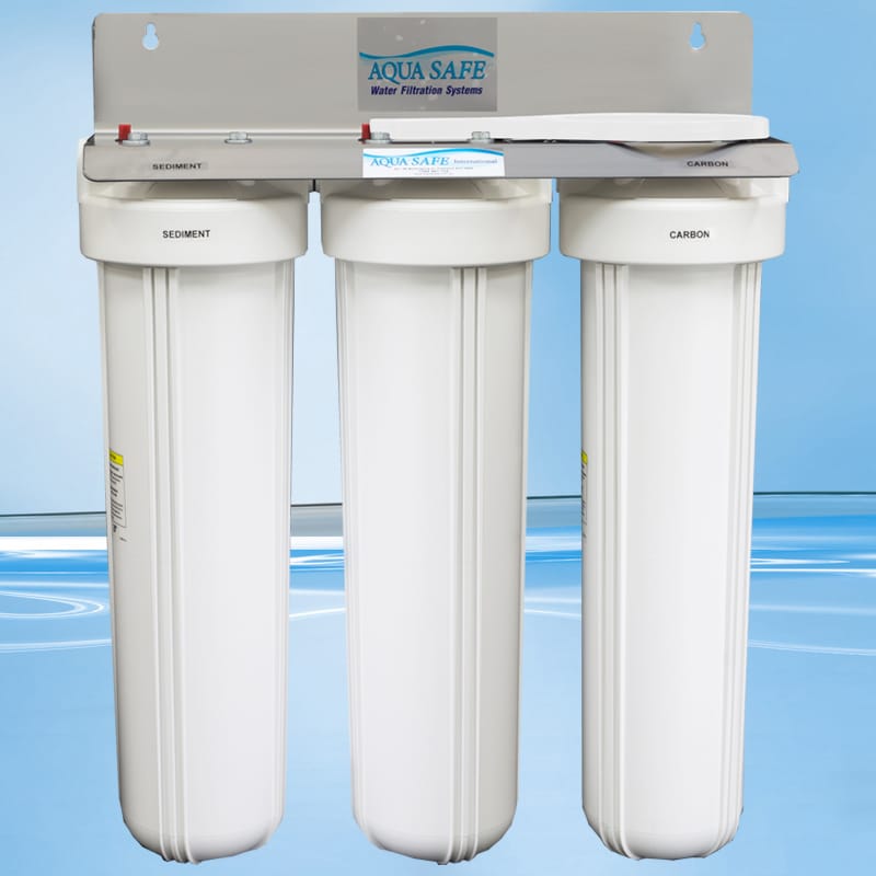 AquaSafe AS500 20" Big White Triple Whole of House Filtration System